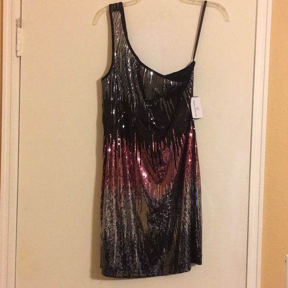 One Shoulder Sparkle Dress - Picture 1 of 5
